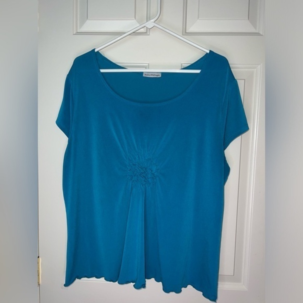 Bleeker & McDougal short sleeve top, no size (seems to fit XL)